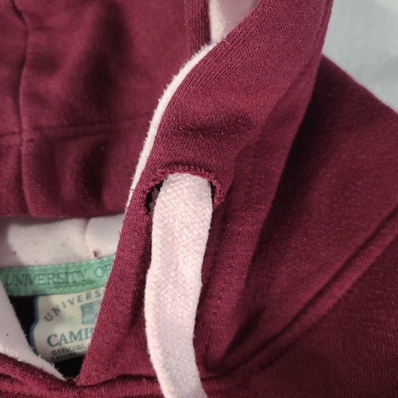 Vintage Cambridge University Official Merchandise Large Maroon Hooded Sweatshirt - Picture 13 of 16